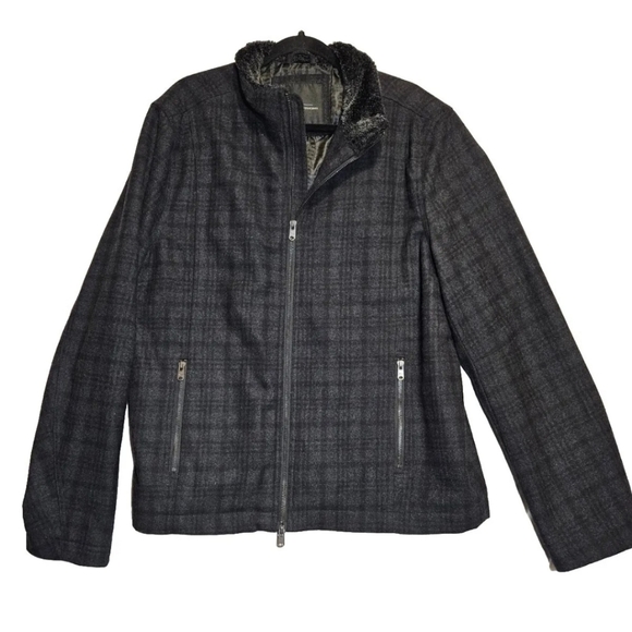 Marc Anthony Men’s Wool Plaid Jacket Coat XL - Picture 3 of 16